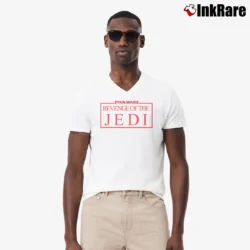 Men’s 1983 Star Wars Revenge Of The Jedi Vintage V-Neck Tee in white | Sharp, Breathable, Everyday Staple