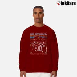 Men’s 1984 38 Special Tour Rock Long-Sleeve Shirt in maroon | Sleek, Lightweight, Year-Round Wear