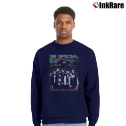Men’s 1984 38 Special Tour Rock Crewneck Sweatshirt in navy | Cozy Fabric, Clean Style