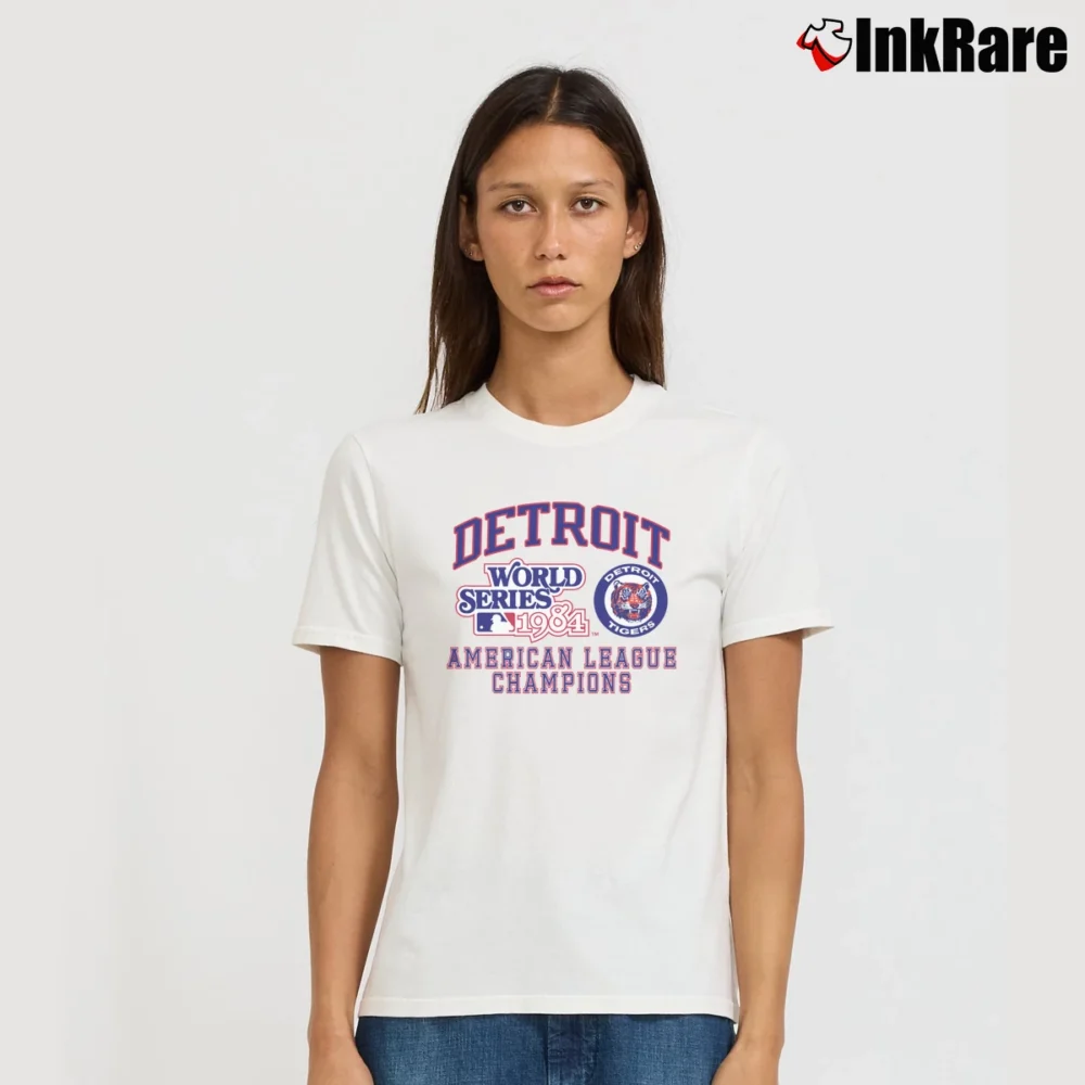 Women’s 1984 Detroit Tigers AL Champions Signature T-Shirt in white | Soft, Flattering Fit
