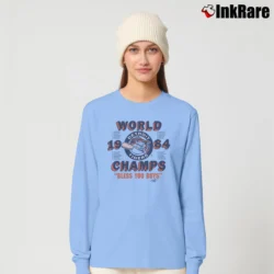 Women’s 1984 Detroit Tigers Champs Bless You Boys Long-Sleeve Top in light blue | Sleek, Versatile, All-Season