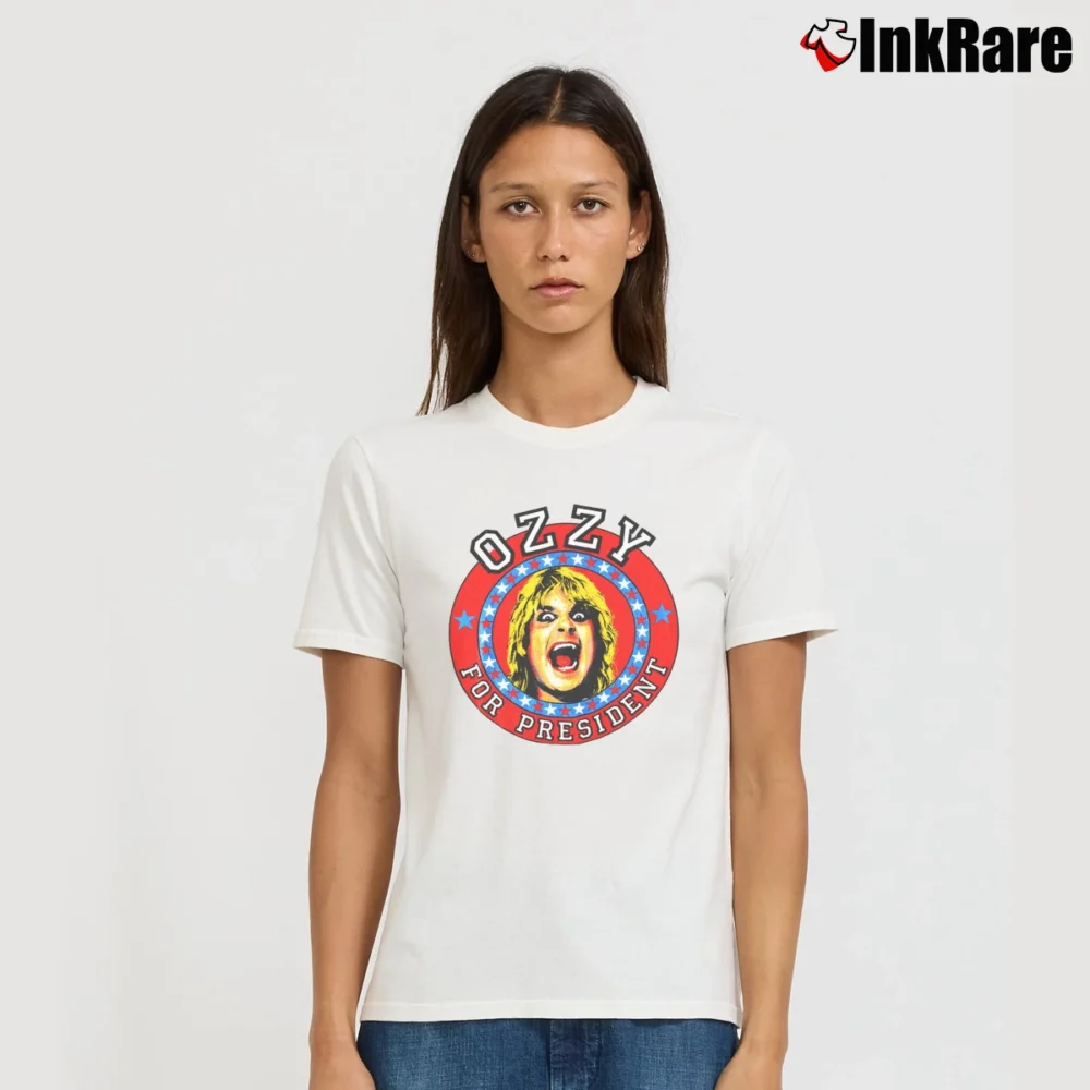 Women’s 1984 Ozzy For President Tour Classic Signature T-Shirt in white | Soft, Flattering Fit