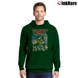 Men’s 1984 Ratt Out Of The Cellar Tour Pullover Hoodie in forest green | Cozy, Durable, Modern Fit