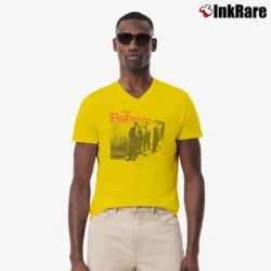 Men’s 1984 The Pretenders Punk Tour V-Neck Tee in yellow | Sharp, Breathable, Everyday Staple