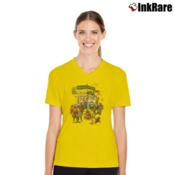 Women’s 1985 Detroit Tigers Old Stadium MLB World Series V-Neck Tee in yellow | Chic Neckline, Soft Texture