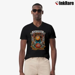 Men’s 1985 Grateful Dead Halloween Fall Winter Tour Vintage Rock Classic Band V-Neck Tee in black | Sharp, Breathable, Everyday Staple