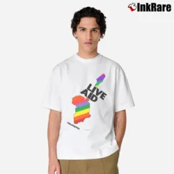 Men’s 1985 Live Aid Feed The World Rock Classic T-Shirt in white | Soft, Breathable Everyday Wear