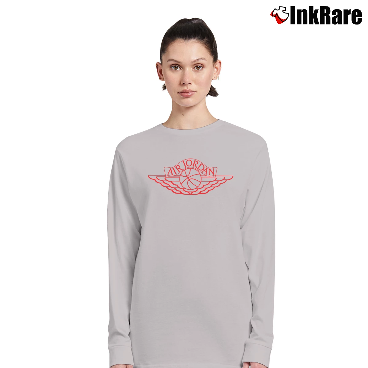 Women’s 1985 Nike Air Jordan Wings Logo Long-Sleeve Top in sport grey | Sleek, Versatile, All-Season