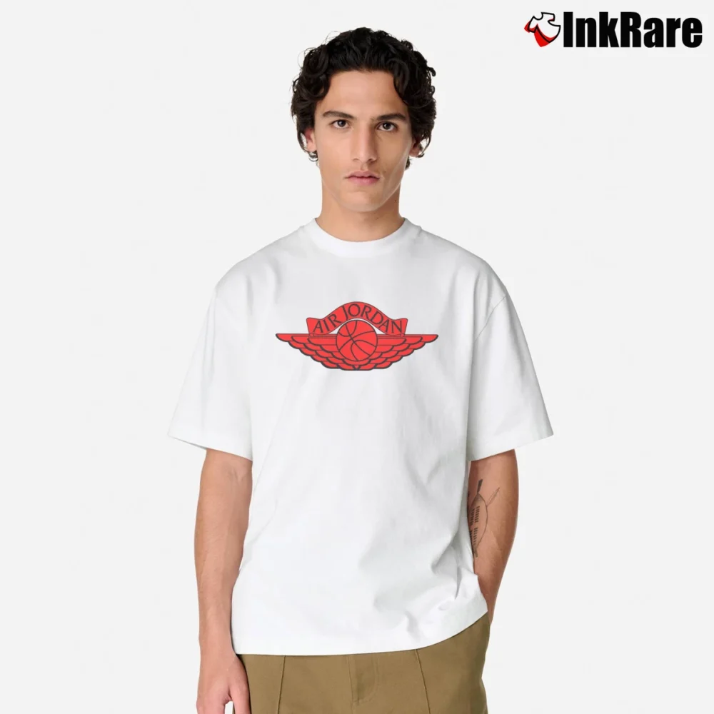 Men’s 1985 Nike Air Jordan Wings Logo Classic T-Shirt in white | Soft, Breathable Everyday Wear