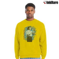 Men’s 1985 Paul Rodgers The Firm Tour Crewneck Sweatshirt in yellow | Cozy Fabric, Clean Style