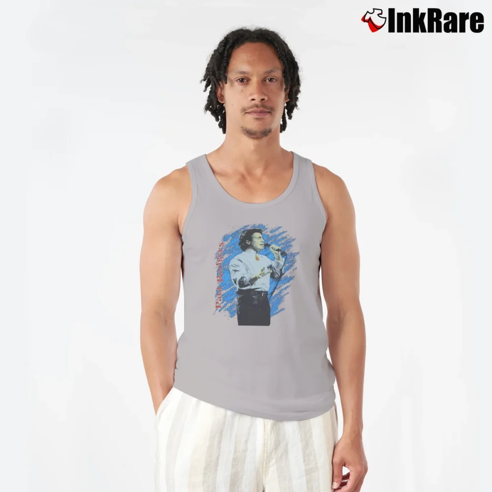 Men’s 1985 Paul Rodgers The Firm Tour Tank Top in sport grey | Breathable, Active-Friendly Design
