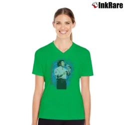 Women’s 1985 Paul Rodgers The Firm Tour V-Neck Tee in irish green | Chic Neckline, Soft Texture