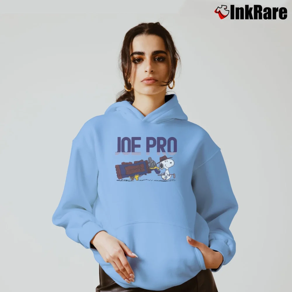 Women’s 1985 Snoopy Joe Pro Golf Peanuts Cozy Hoodie in light blue | Warm, Structured, Stylish