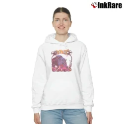 Women’s 1985 Y&T Black Tiger Tour Band Cozy Hoodie in white | Warm, Structured, Stylish