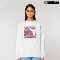 Women’s 1985 Y&T Black Tiger Tour Band Relaxed Sweatshirt in white | Soft, Laid-Back Vibe