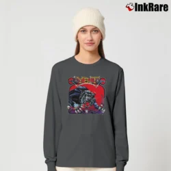 Women’s 1985 Y&T Black Tiger Tour Rock Long-Sleeve Top in charcoal | Sleek, Versatile, All-Season