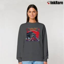 Women’s 1985 Y&T Black Tiger Tour Rock Relaxed Sweatshirt in charcoal | Soft, Laid-Back Vibe