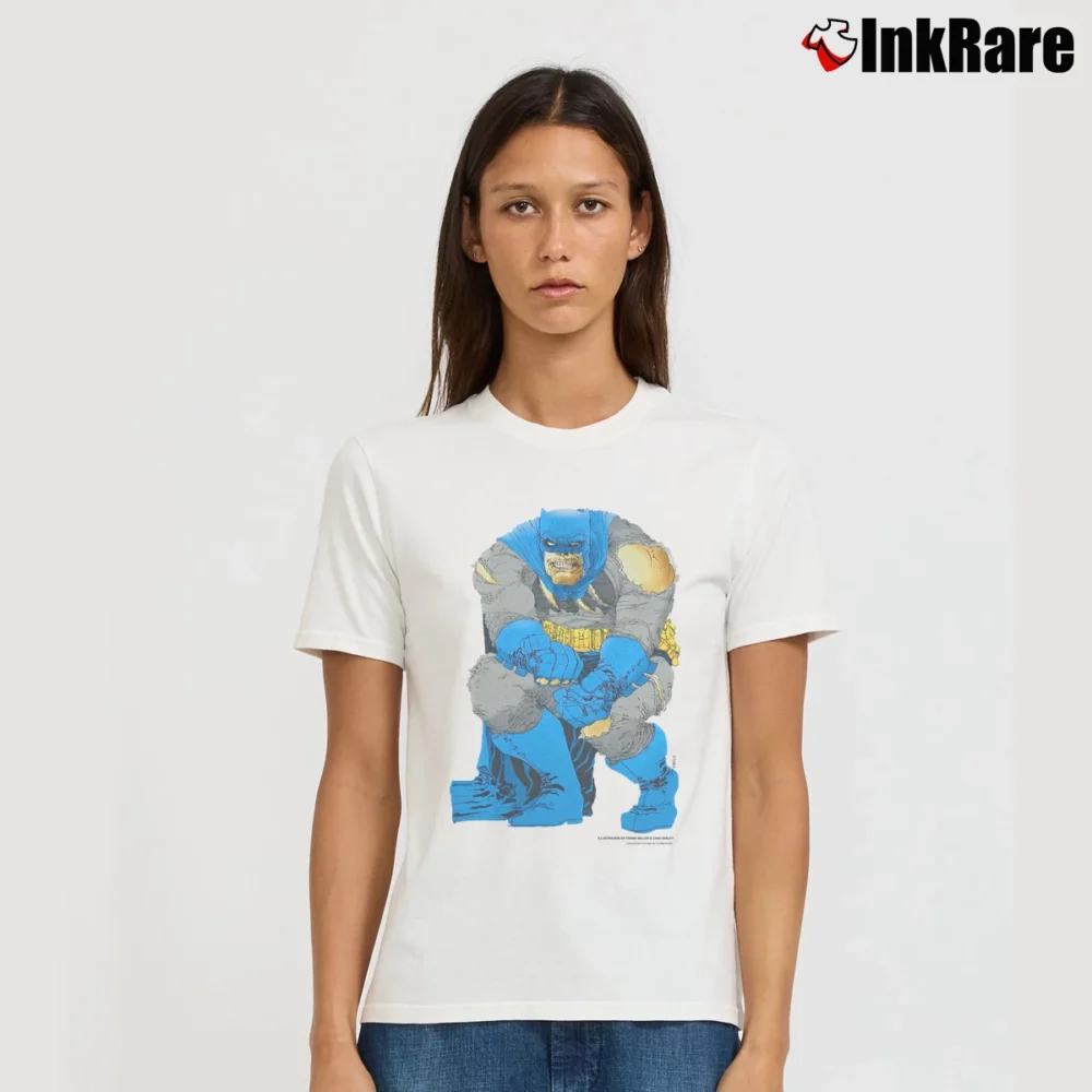 Women’s 1986 Batman Frank Miller DC Comics Graphic Signature T-Shirt in white | Soft, Flattering Fit
