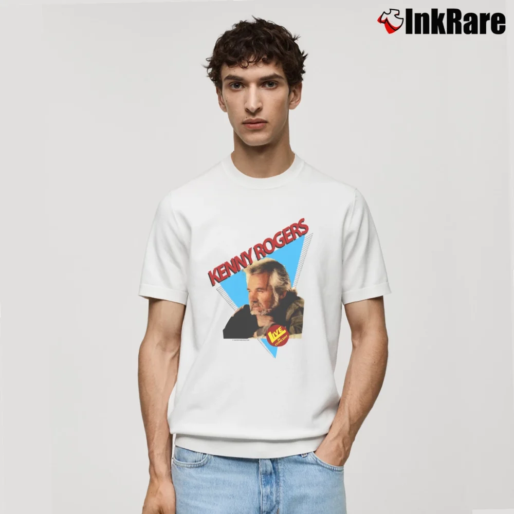 Men’s 1986 Kenny Rogers Country Music Tour Classic T-Shirt in white | Soft, Breathable Everyday Wear