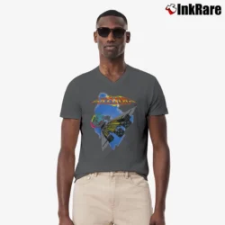 Men’s 1987 Boston Band Third Stage Tour V-Neck Tee in charcoal | Sharp, Breathable, Everyday Staple