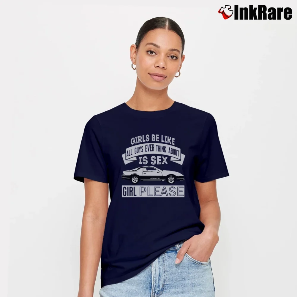Women’s 1987 Chevrolet Camaro Iroc Z Funny Car Signature T-Shirt in navy | Soft, Flattering Fit
