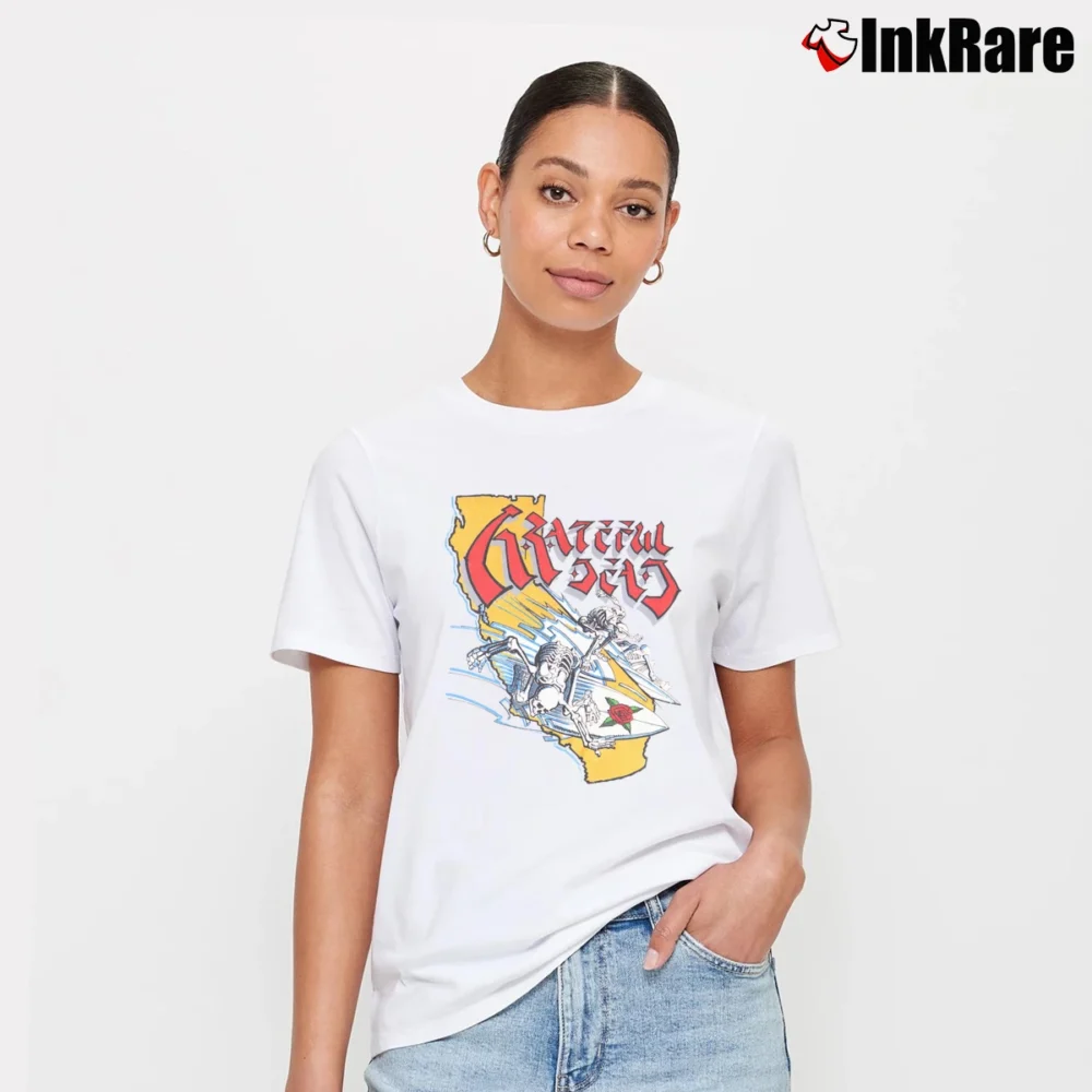 Women’s 1987 Grateful Dead California Tour Signature T-Shirt in white | Soft, Flattering Fit