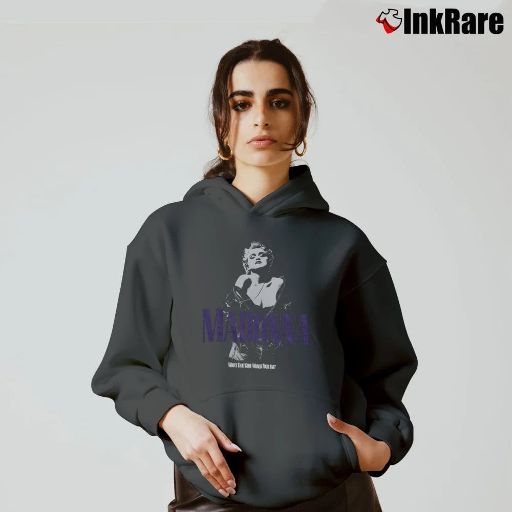 Women’s 1987 Madonna Who's That Girl Tour Cozy Hoodie in charcoal | Warm, Structured, Stylish