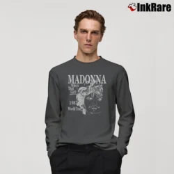 Men’s 1987 Madonna Who's That Girl Tour Long-Sleeve Shirt in charcoal | Sleek, Lightweight, Year-Round Wear