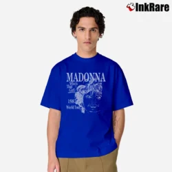 Men’s 1987 Madonna Who's That Girl Tour Classic T-Shirt in royal blue | Soft, Breathable Everyday Wear
