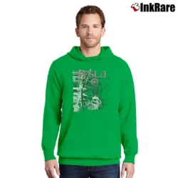 Men’s 1987 Tesla Deadstock Concert Pullover Hoodie in irish green | Cozy, Durable, Modern Fit