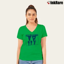 Women’s 1987 Tour Of The Moon Colorado V-Neck Tee in irish green | Chic Neckline, Soft Texture