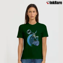 Women’s 1988 Batman DC Comics Skyline Retro Signature T-Shirt in forest green | Soft, Flattering Fit