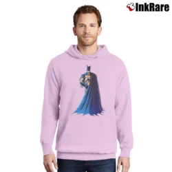 Men’s 1988 Batman Movie Promo Jack Nicholson Michael Keaton Pullover Hoodie in light pink | Cozy, Durable, Modern Fit