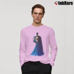 Men’s 1988 Batman Movie Promo Jack Nicholson Michael Keaton Long-Sleeve Shirt in light pink | Sleek, Lightweight, Year-Round Wear