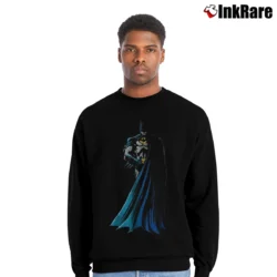 Men’s 1988 Batman Movie Promo Michael Keaton Jack Nicholson Crewneck Sweatshirt in black | Cozy Fabric, Clean Style