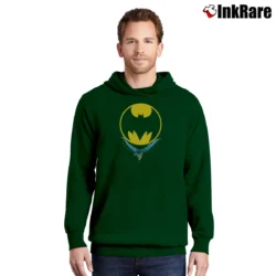 Men’s 1988 Batman Retro Classic Graphic Pullover Hoodie in forest green | Cozy, Durable, Modern Fit