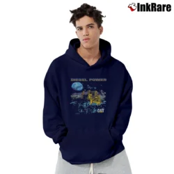 Men’s 1988 Cat Caterpillar Diesel Power Pullover Hoodie in navy | Cozy, Durable, Modern Fit