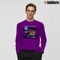 Men’s 1988 Cat Caterpillar Diesel Power Long-Sleeve Shirt in purple | Sleek, Lightweight, Year-Round Wear