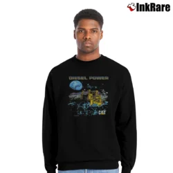 Men’s 1988 Cat Caterpillar Diesel Power Crewneck Sweatshirt in black | Cozy Fabric, Clean Style
