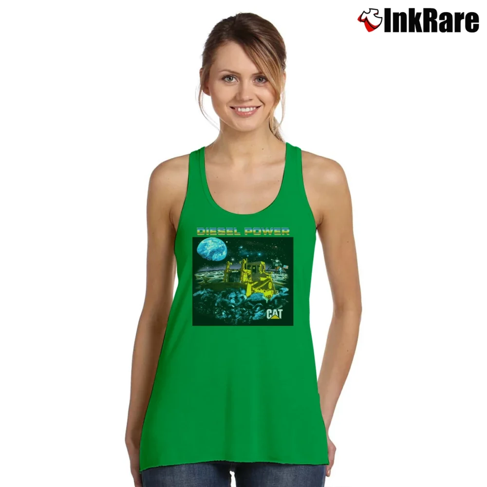 Women’s 1988 Cat Caterpillar Diesel Power Tank Top in irish green | Lightweight, Movement-Friendly