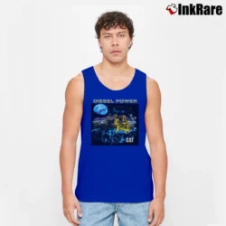 Men’s 1988 Cat Caterpillar Diesel Power Tank Top in royal blue | Breathable, Active-Friendly Design