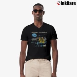 Men’s 1988 Cat Caterpillar Diesel Power V-Neck Tee in black | Sharp, Breathable, Everyday Staple