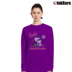 Women’s 1988 Chicago Cubs Snoopy Peanuts MLB Long-Sleeve Top in purple | Sleek, Versatile, All-Season