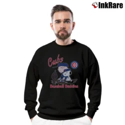 Men’s 1988 Chicago Cubs Snoopy Peanuts MLB Crewneck Sweatshirt in black | Cozy Fabric, Clean Style