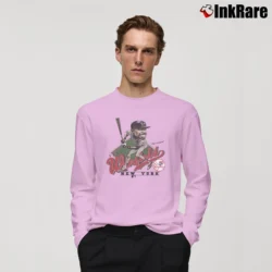 Men’s 1988 Dave Winfield New York Yankees MLB Baseball Cartoon Caricature Long-Sleeve Shirt in light pink | Sleek, Lightweight, Year-Round Wear