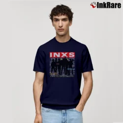 Men’s 1988 INXS Kick Tour Concert Band Classic T-Shirt in navy | Soft, Breathable Everyday Wear