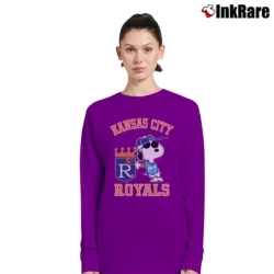 Women’s 1988 Kansas City Royals Snoopy MLB Long-Sleeve Top in purple | Sleek, Versatile, All-Season