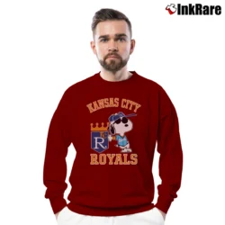 Men’s 1988 Kansas City Royals Snoopy MLB Crewneck Sweatshirt in maroon | Cozy Fabric, Clean Style
