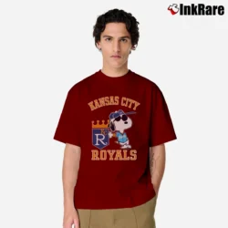 Men’s 1988 Kansas City Royals Snoopy MLB Classic T-Shirt in maroon | Soft, Breathable Everyday Wear