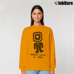 Women’s 1988 Powell Peralta Skate Cartoon Relaxed Sweatshirt in orange | Soft, Laid-Back Vibe